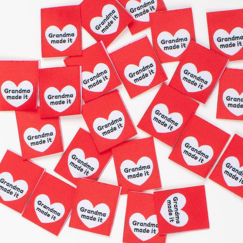 GRANDMA MADE IT - Pack of 8 Woven Labels
