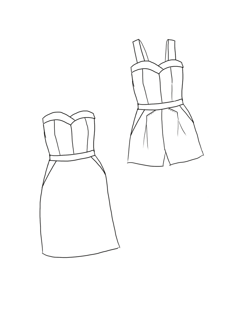 KIKA Jumpsuit + Dress Sewing Pattern by Maison Fauve