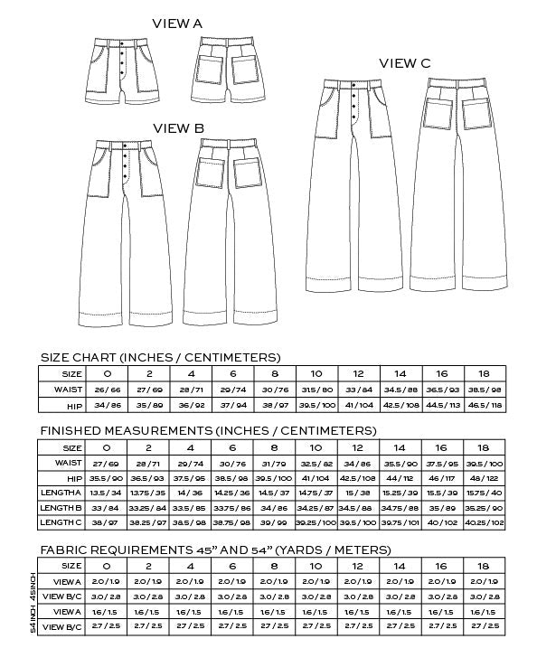 Lander Pant & Short Pattern by True Bias