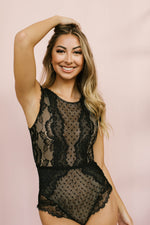 Lawren Bodysuit Sewing Kit - Black Swiss Dot