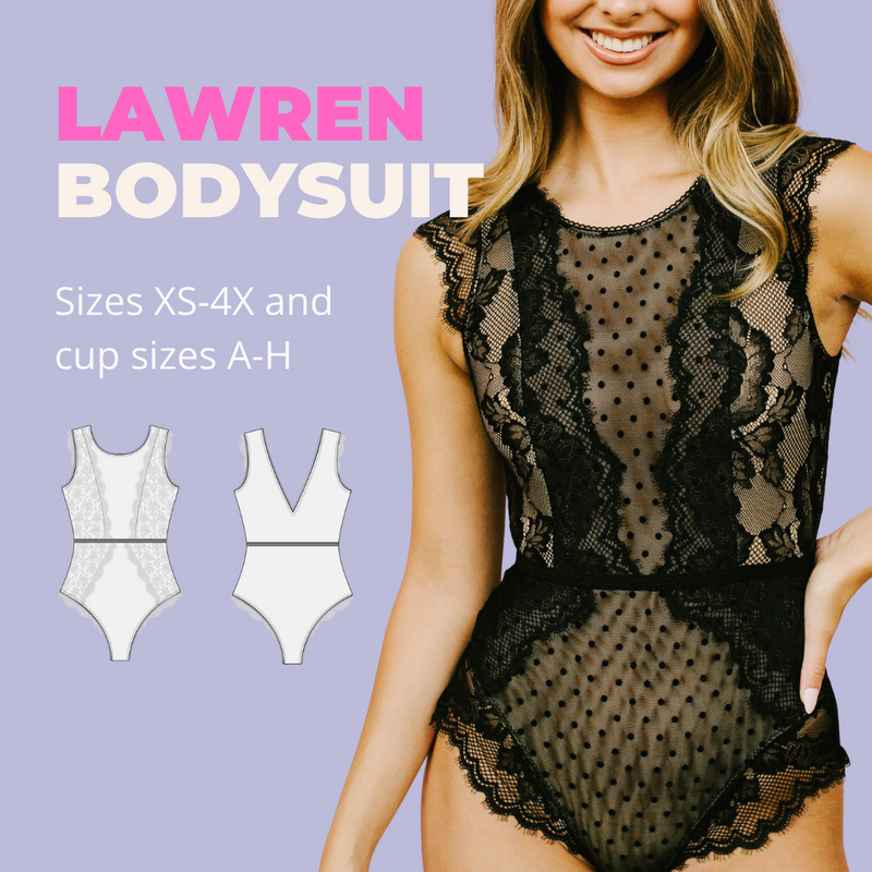 Madalynne LAWREN Bodysuit Sewing Pattern (PAPER)