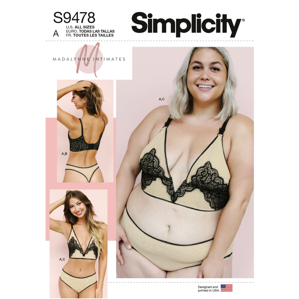 Madalynne + Simplicity S9478 Lingerie Sewing Pattern (PAPER)