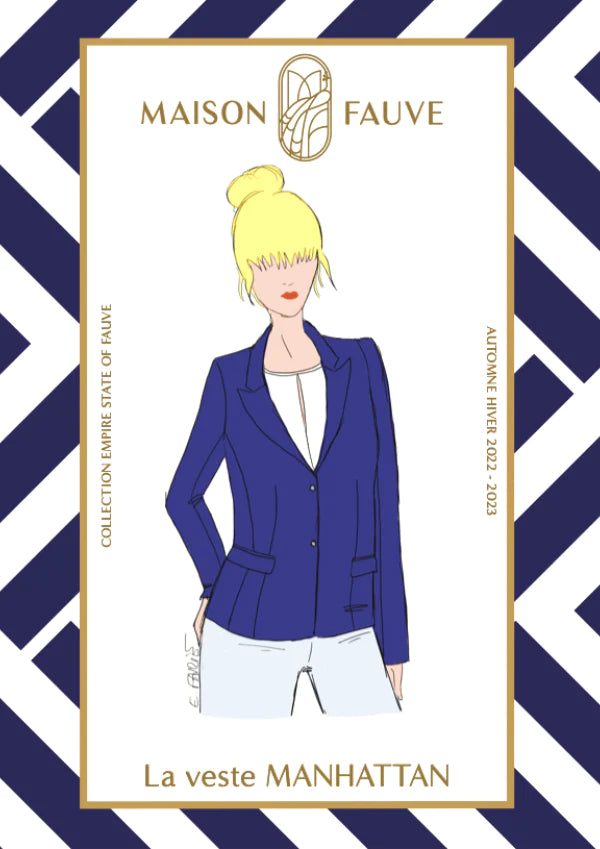 MANHATTAN Blazer Jacket Sewing Pattern by Maison Fauve