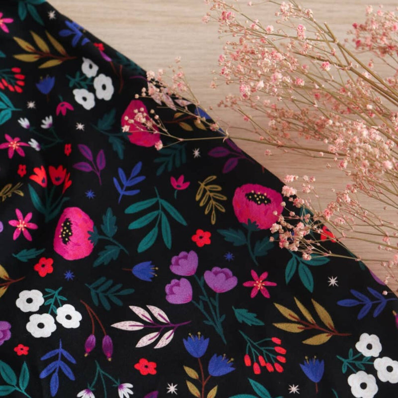 Nuit Fleurie - Viscose Fabric - Lise Tailor - 0.5 metre