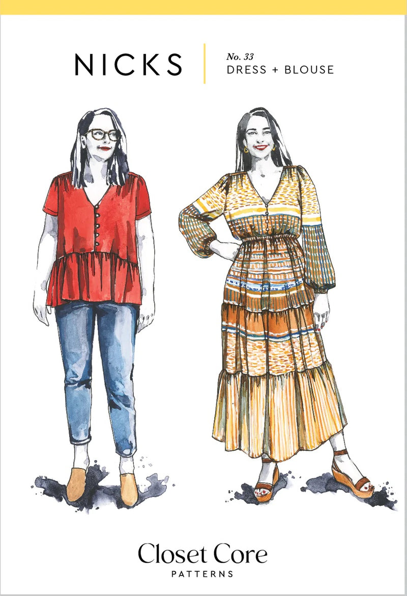 Nicks Dress and Blouse Sewing Pattern by Closet Core