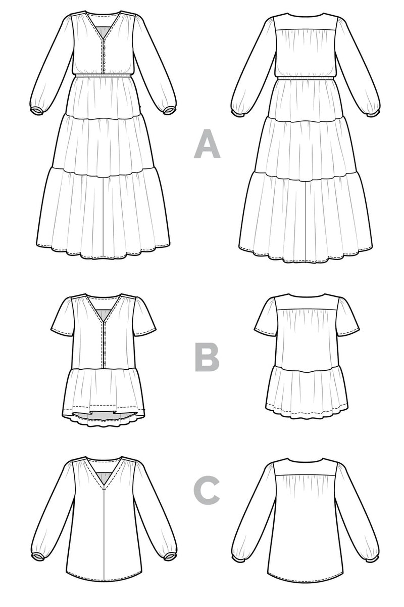 Nicks Dress and Blouse Sewing Pattern by Closet Core