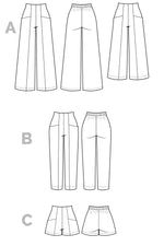 Pietra Trousers and Shorts Pattern by Closet Core