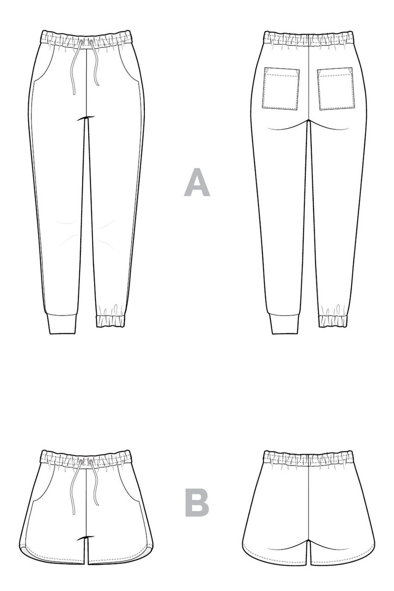 Plateau Joggers Pattern by Closet Core