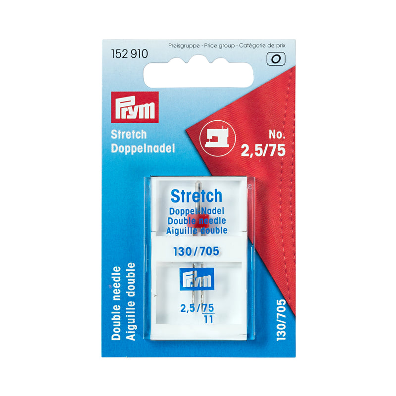 Prym Stretch Twin Sewing Machine Needle, Size 75