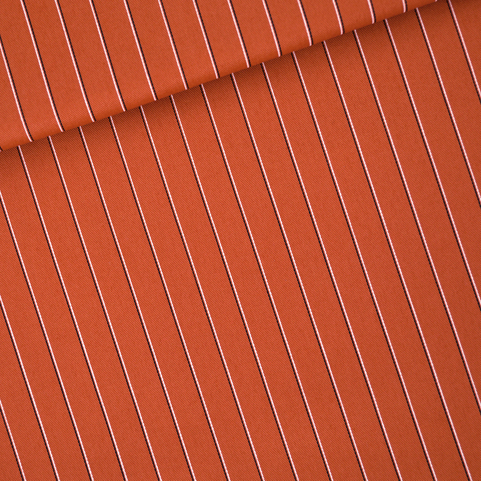 See You At Six - Lines 2N Cotton Canvas Gabardine Twill Fabric - Bombay Brown - Priced per 0.5 metre