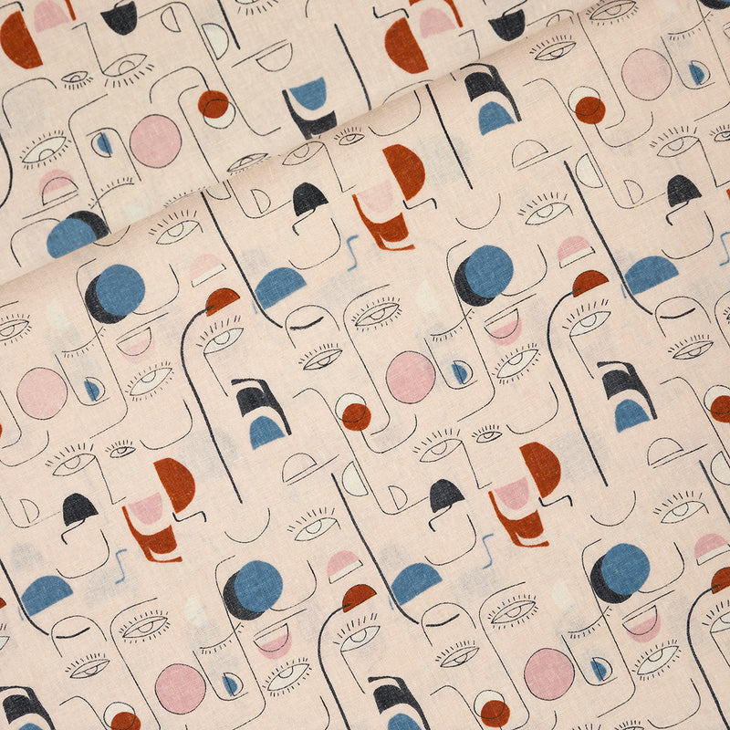 See You At Six - Villagers - Linen Viscose Blend - Natural - Priced per 0.5 metre