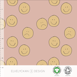 REMNANT 105cm x 165cm - Smiley - Organic Cotton Jersey by Elvelyckan Design