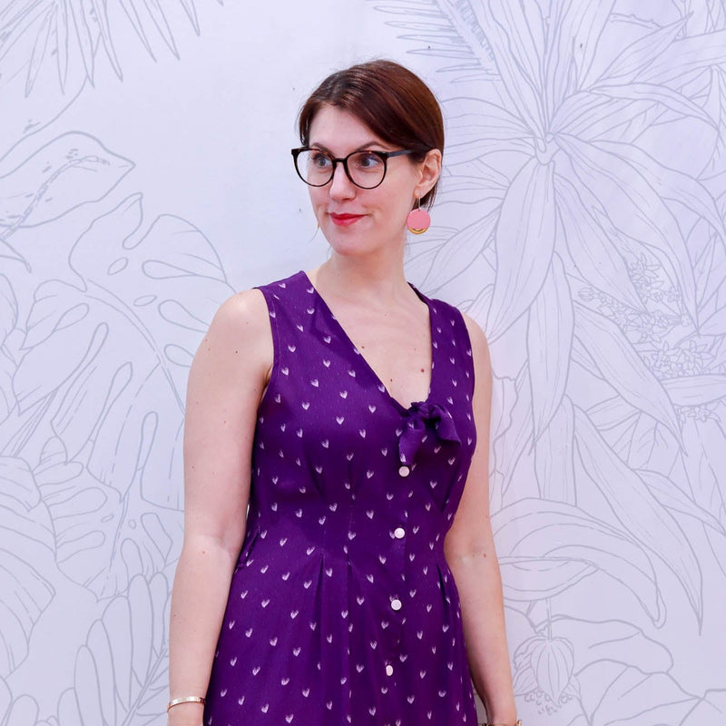 Heart To Take - Dotted Viscose Crepe Fabric - Lise Tailor - 0.5 metre
