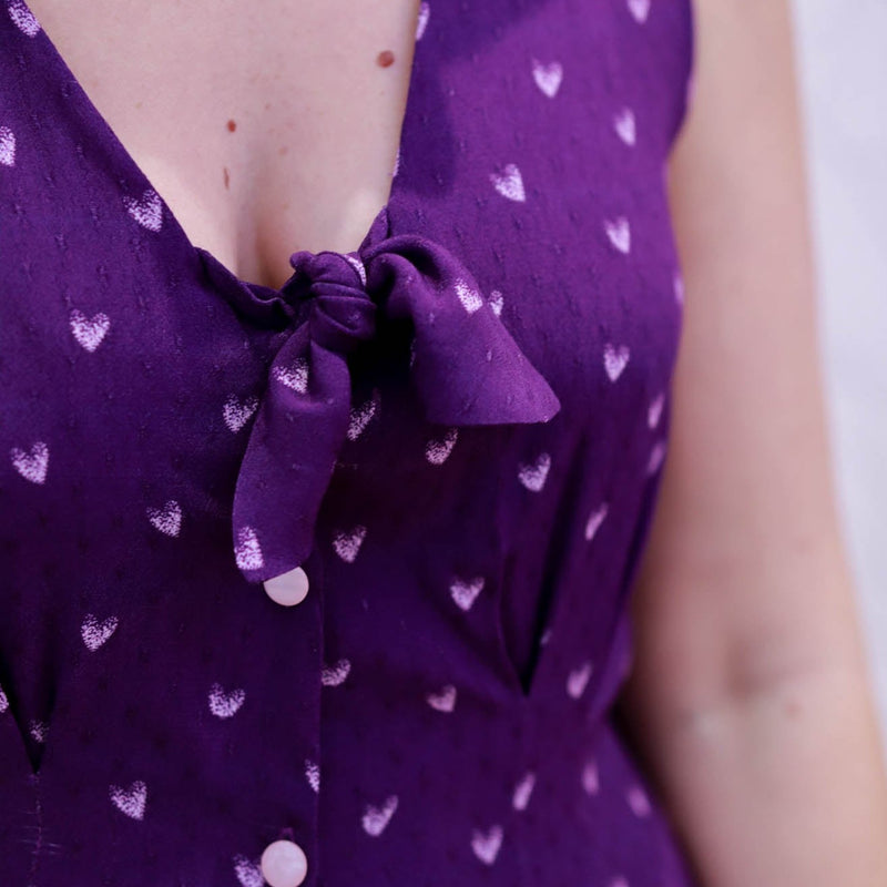 Heart To Take - Dotted Viscose Crepe Fabric - Lise Tailor - 0.5 metre