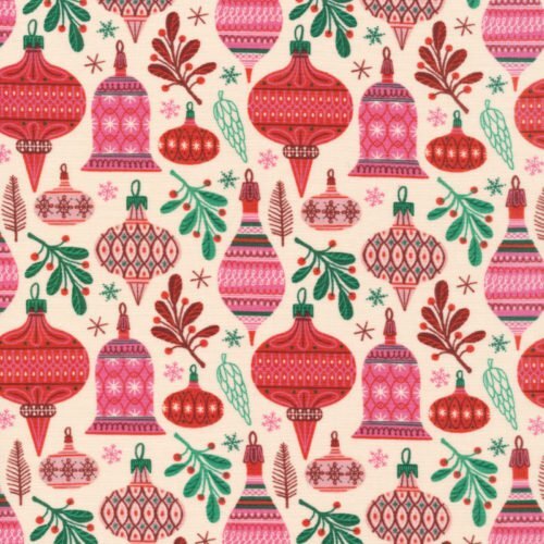 Organic Cotton by Cloud9 - Vintage Baubles - 0.5 metre