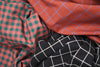 Organic Cotton Oxford Gingham - Bottle Green/Coral Red - Priced per 0.5 metre