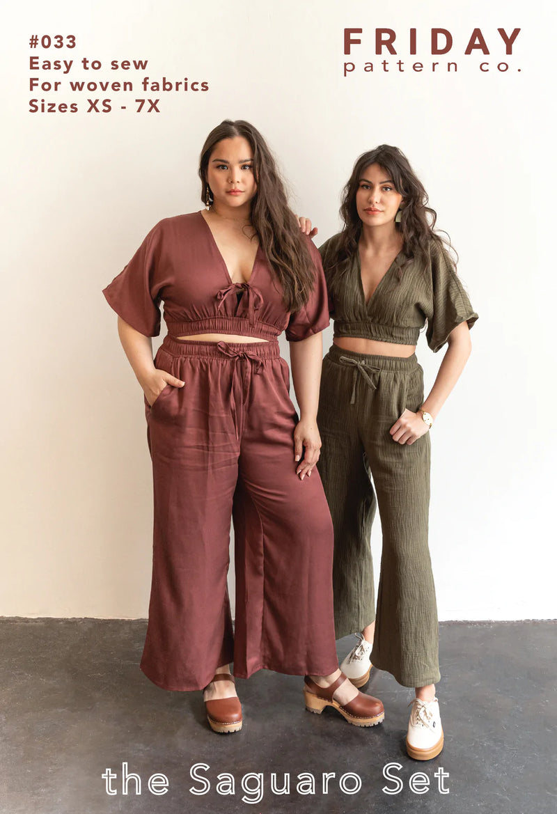 The Saguaro Set - Top & Trouser Two Piece Sewing Pattern by Friday Pattern Co.