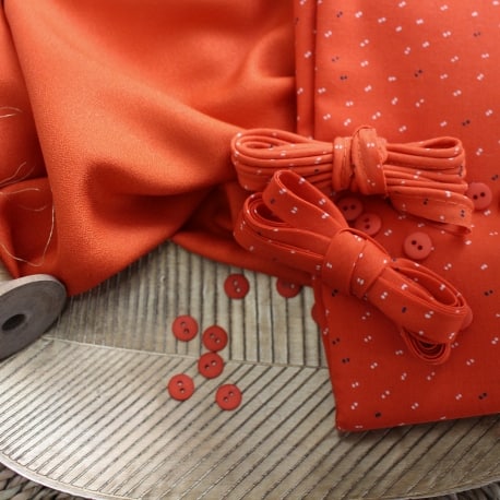 Viscose Crepe Fabric - Tangerine - Atelier Brunette - 0.5 metre