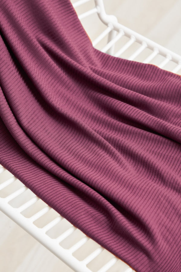 Derby Ribbed Jersey with TENCEL™ Modal Fibres - Punch - 0.5 metre