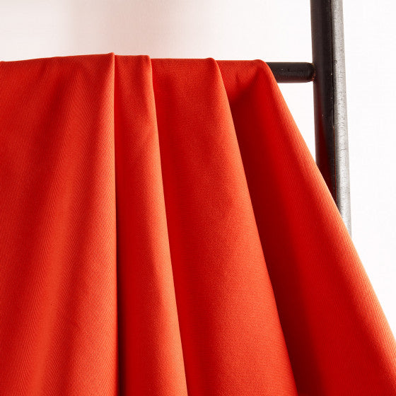 Gabardine Twill Fabric - Tangerine - Atelier Brunette - Price per 0.5 metre