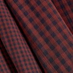 Gingham Night Rust Gauze Fabric - Atelier Brunette - Price per 0.5 metre