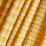 Gingham Off-White Lemon Gauze Fabric - Atelier Brunette - Price per 0.5 metre