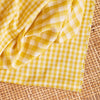 Gingham Off-White Lemon Gauze Fabric - Atelier Brunette - Price per 0.5 metre