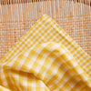 Gingham Off-White Lemon Gauze Fabric - Atelier Brunette - Price per 0.5 metre