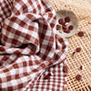 Gingham Rust Gauze Fabric - Atelier Brunette - Price per 0.5 metre