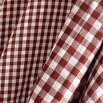 Gingham Rust Gauze Fabric - Atelier Brunette - Price per 0.5 metre