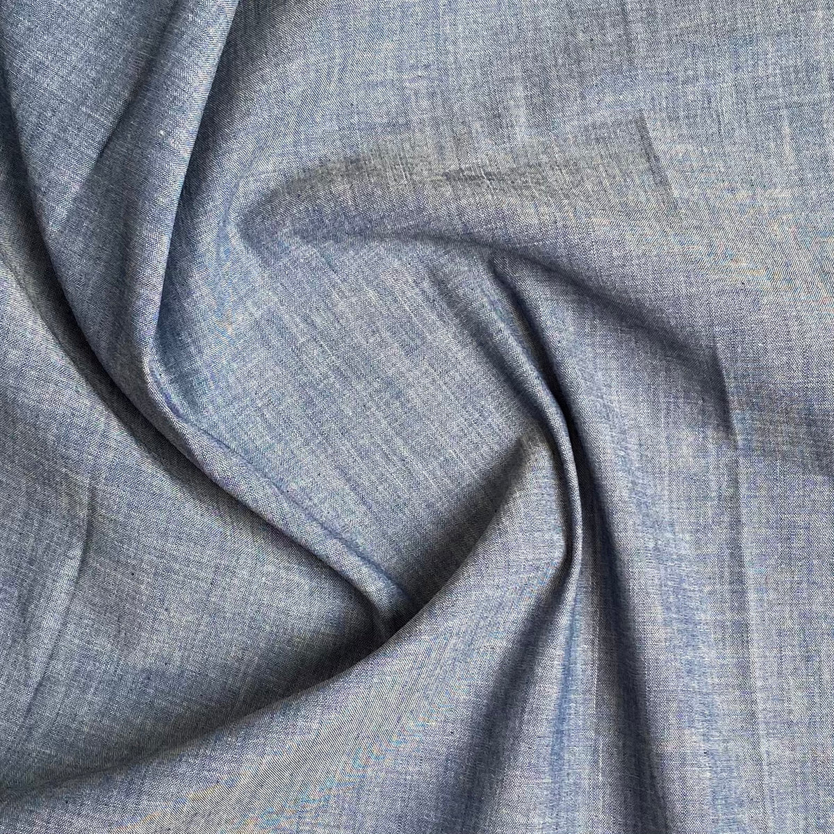 Organic Cotton Chambray - Denim Blue - 0.5 metre