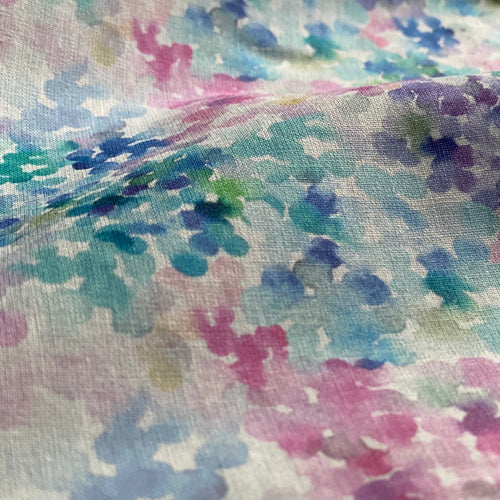 Cotton Fabric - Aquarelle Flowers - 0.5 metre