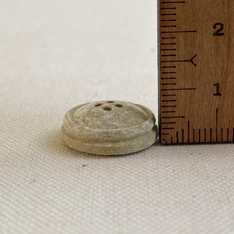 Recycled Cotton Button - Yellow Melange (18mm)