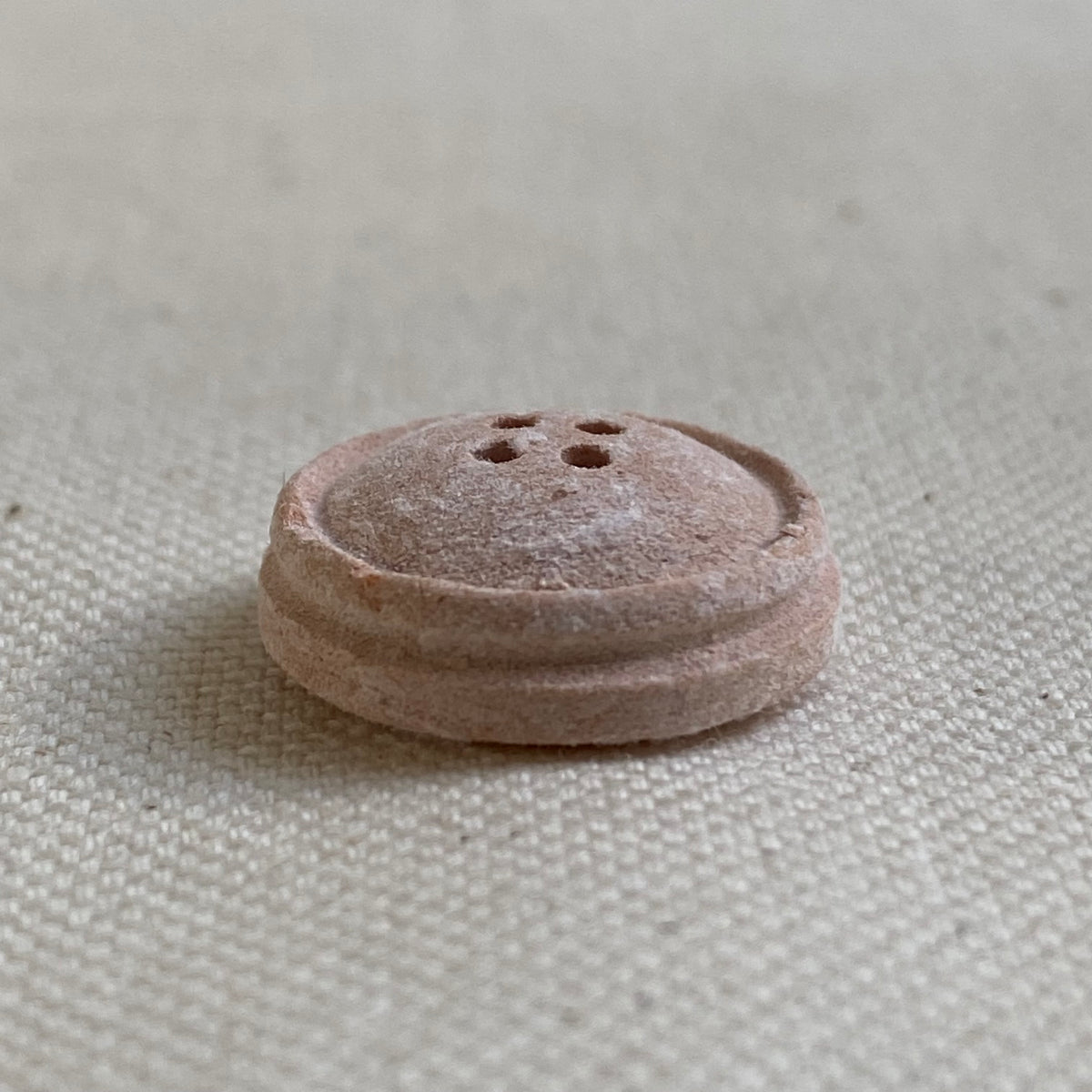 Recycled Cotton Button - Pink Melange (18mm)