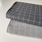 Recycled Flannel - Tartan - Light Grey - 0.5 metre