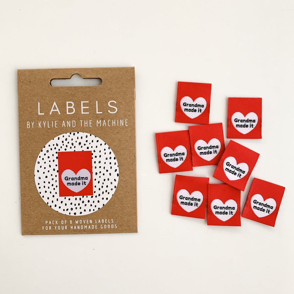 GRANDMA MADE IT - Pack of 8 Woven Labels