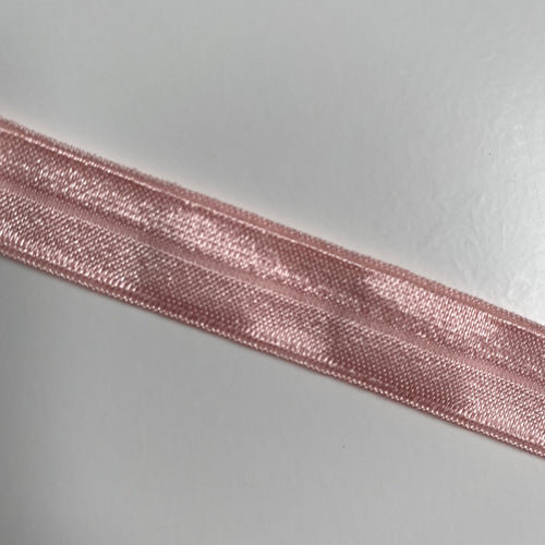 15mm Fold Over Elastic - Pale Pink