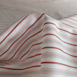Cupro Lining Fabric - Red/Black Stripes - 0.5 metre