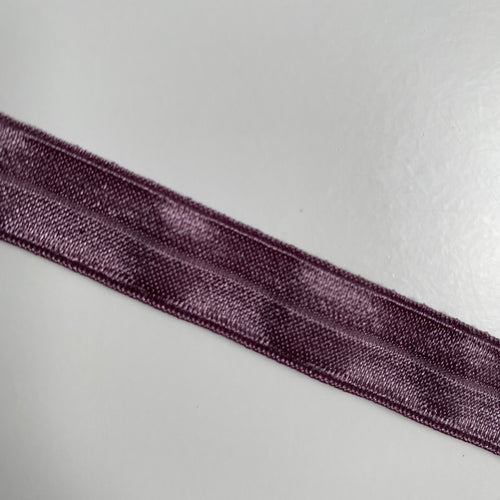 15mm Fold Over Elastic - Mauve