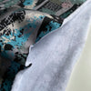 Organic French Terry Knit Fabric - Blue Camouflage - Priced per 0.5 metre