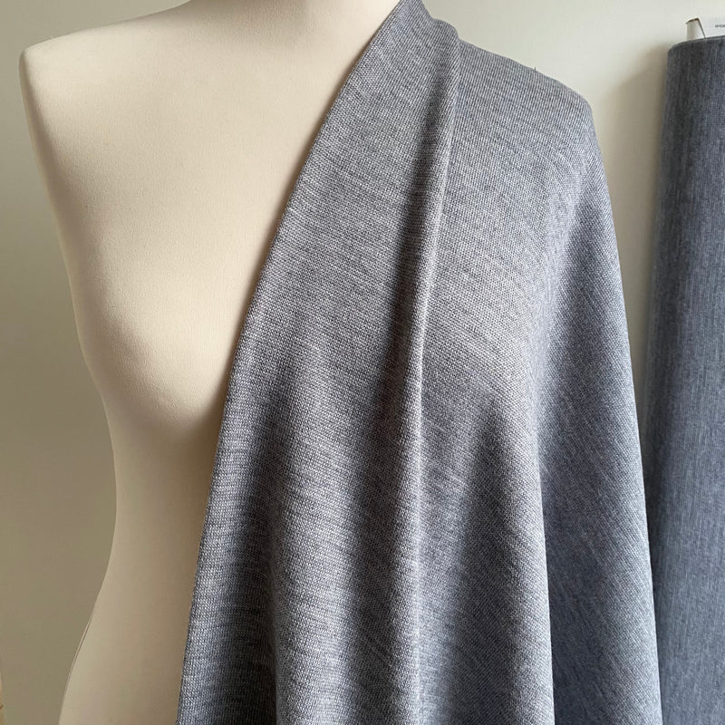 Fine Merino Knit - Ash Grey - 0.5 metre