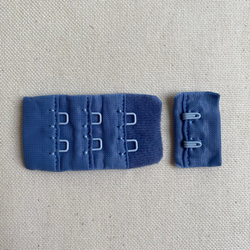 28mm Bra Hook & Eye Set - Heron Blue