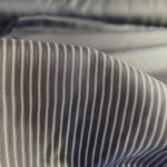 Cupro Viscose Lining Fabric - Black/Grey Stripes - 0.5 metre