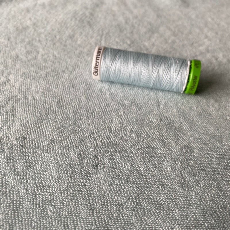 Organic Terry Cloth Towelling Fabric - aqua - 0.5 metre