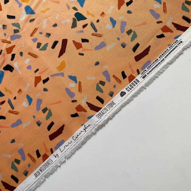 Organic Cotton by Cloud9 - Terrazzo Stone - 0.5 metre