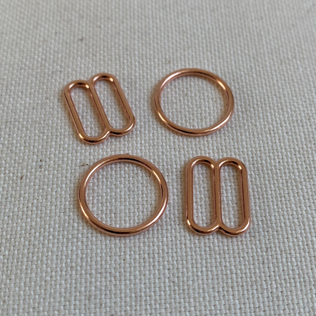 Rose Gold Metal Ring and Slider Set - 12mm