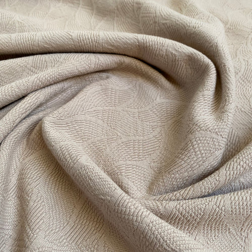 Organic Leaf Jacquard - Dune - 0.5 metre