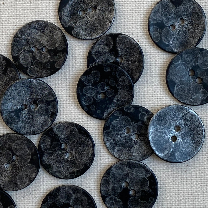 Gunmetal Black Metal Button (multiple sizes)