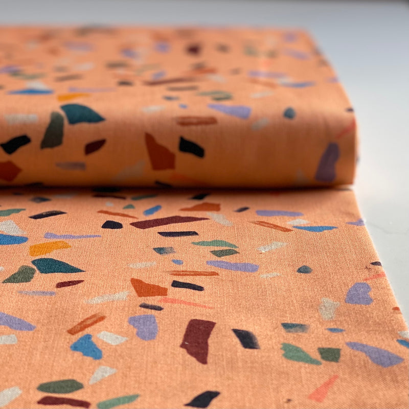 Organic Cotton by Cloud9 - Terrazzo Stone - 0.5 metre