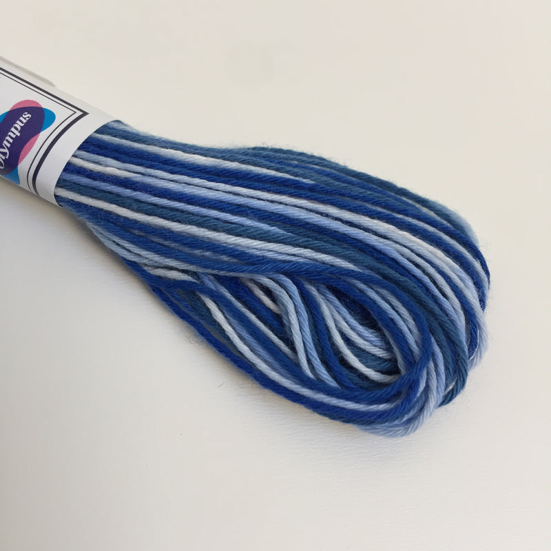 Olympus Japanese Sashiko Thread - 20m - Variegated Blue (#52)
